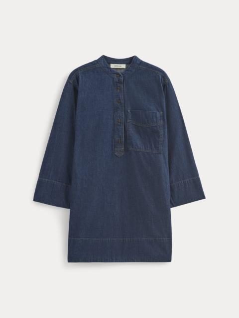 EVERLANE THE DENIM POPOVER DRESS