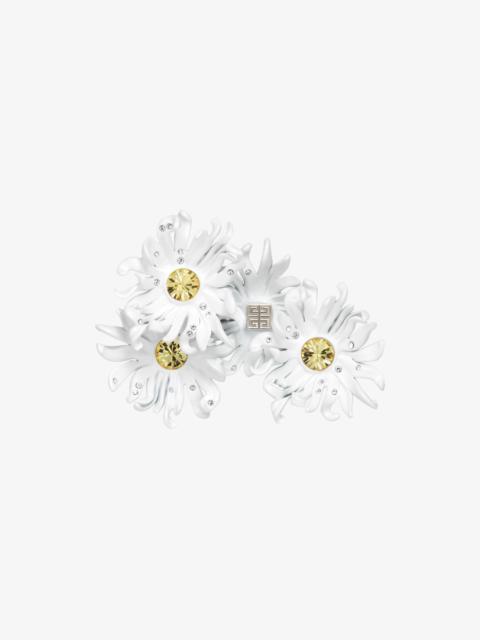 Givenchy DAISY DOUBLE FINGERS RING IN METAL AND ENAMEL WITH CRYSTALS