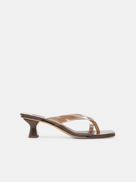 dolce vita BREVEL VINYL WIDE HEELS DK BROWN JELLY