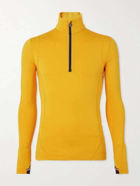 Moncler Grenoble Ribbed Stretch-Jersey Half-Zip Base Layer