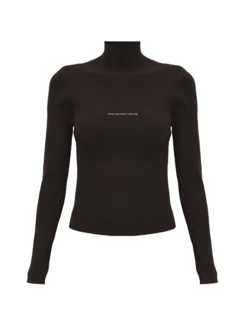 Alexander Wang logo-print ribbed sweater