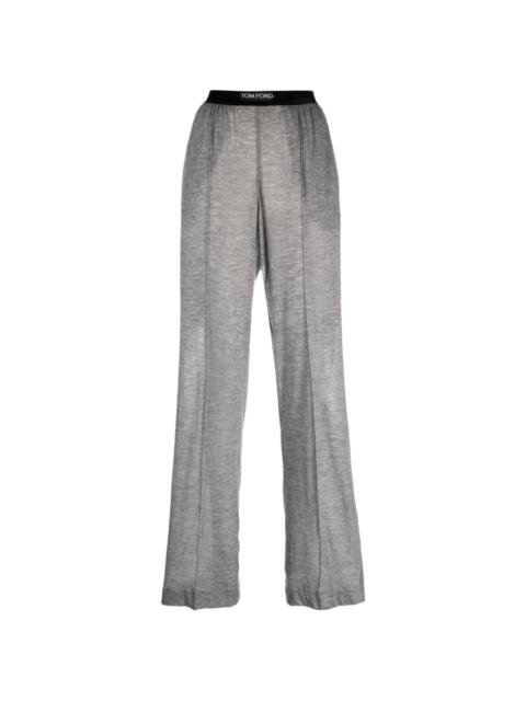 logo-waistband cashmere track pants