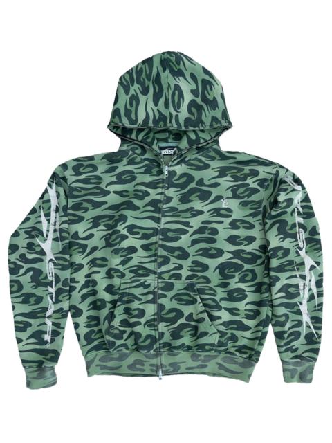 HELLSTAR Cheetah Zip-Up Hoodie "Green" HSR070