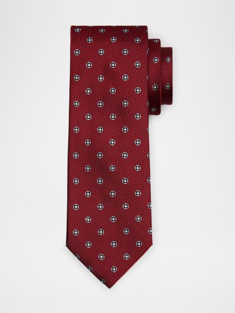 Canali Men's Medallion Jacquard Silk Tie