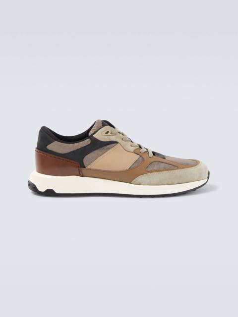 Tod's Leather and suede-trimmed sneakers