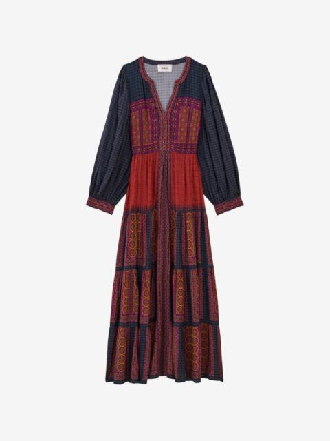 ba&sh Olly printed tiered midi dress