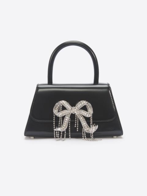 self-portrait Black Leather Mini Bow Bag