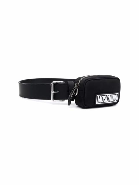 Moschino logo-pouch belt