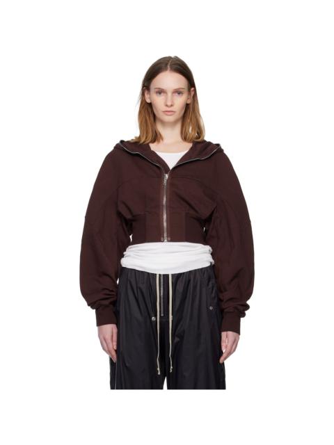 Rick Owens DRKSHDW Burgundy Concordians Collage Hoodie