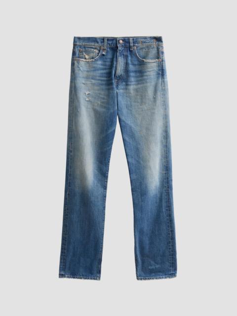 R13 Women's Cuffed Boyfriend Jeans - Hackney Blue