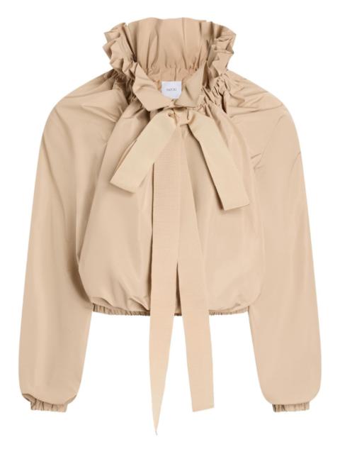 PATOU ruffled tie-neck top