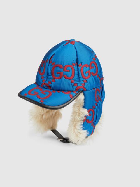 GUCCI Quilted GG nylon hat with ear flaps