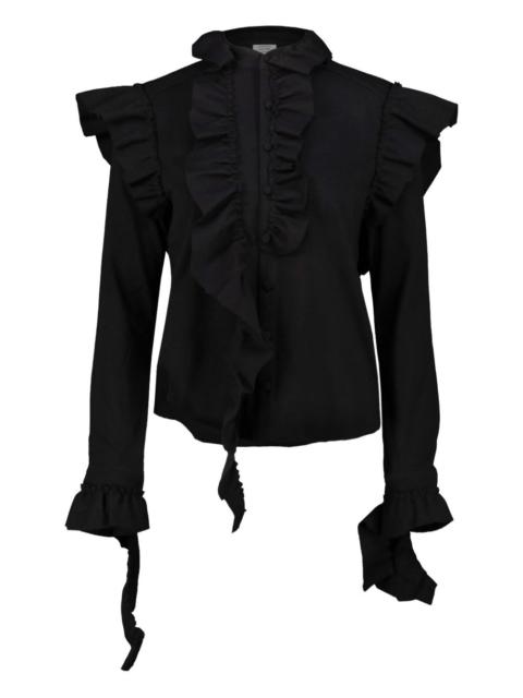 VETEMENTS ruffled deconstructed blouse