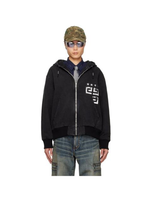 Givenchy Black Zip Denim Jacket