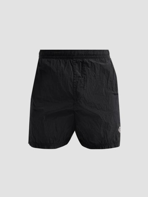 Stone Island Men's Crinkle Swim Shorts - Black