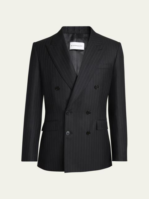 Givenchy Men's Double-Breasted Pinstripe Sport Coat
