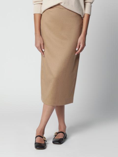 Max Mara Camel brushed pencil skirt