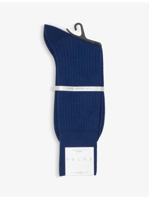 FALKE No7 Ribbed merino wool socks