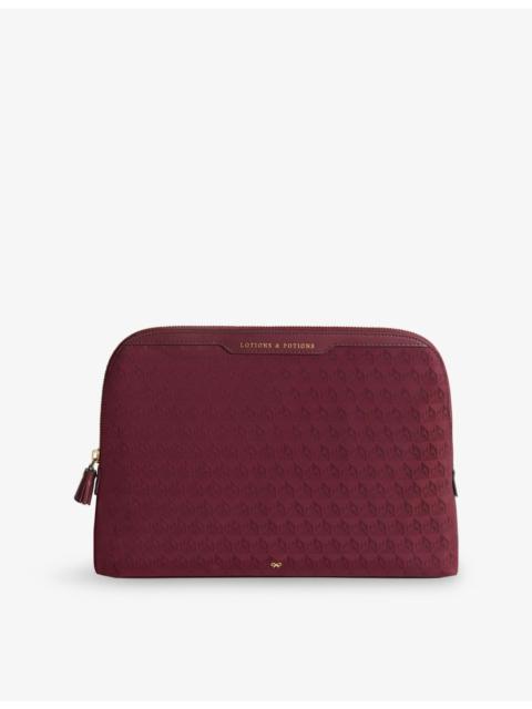 Anya Hindmarch Lotions and Potions Shell And Leather Washbag