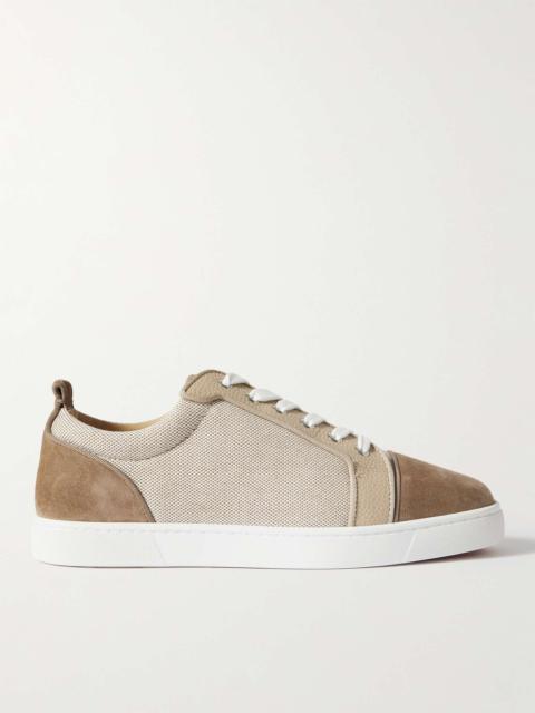 Louis Junior Linen, Leather and Suede Leather Sneakers