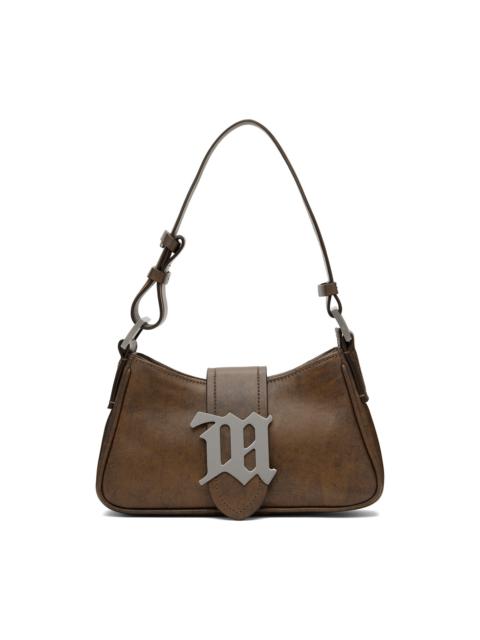 MISBHV Brown Small Leather Shoulder Bag