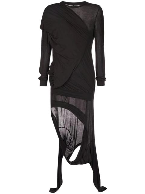 Rick Owens DRKSHDW gathered twisted T-shirt