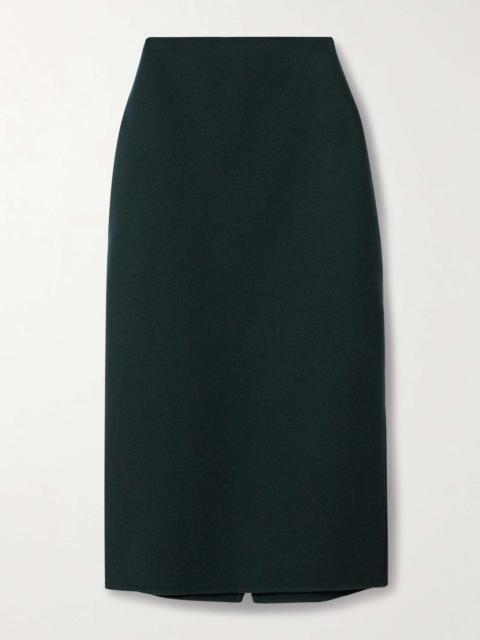 The Row Bartellette cashmere-felt midi skirt