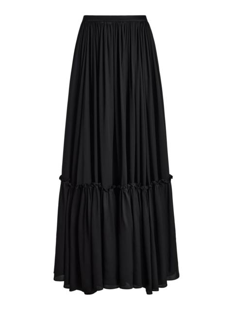 FRANÇOISE Jade Satin Maxi Skirt