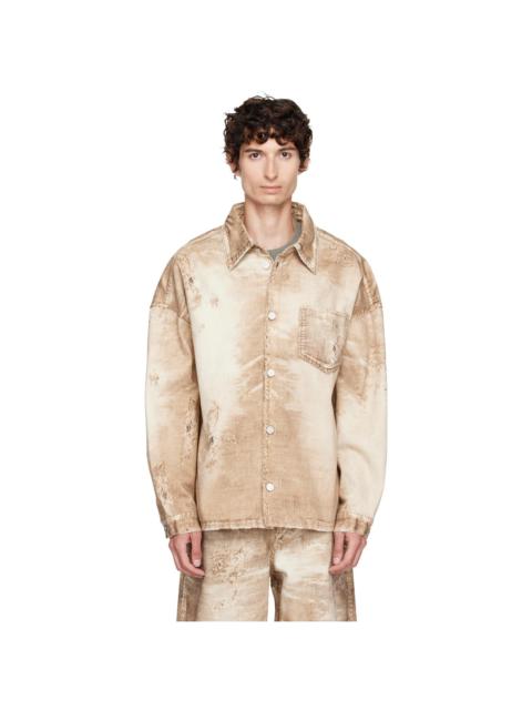 CAMPERLAB Beige Corduroy Print Denim Shirt