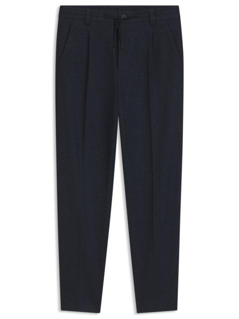 HUGO MODERN-FIT PANTS IN MICRO-PRINTED STRETCH FABRIC