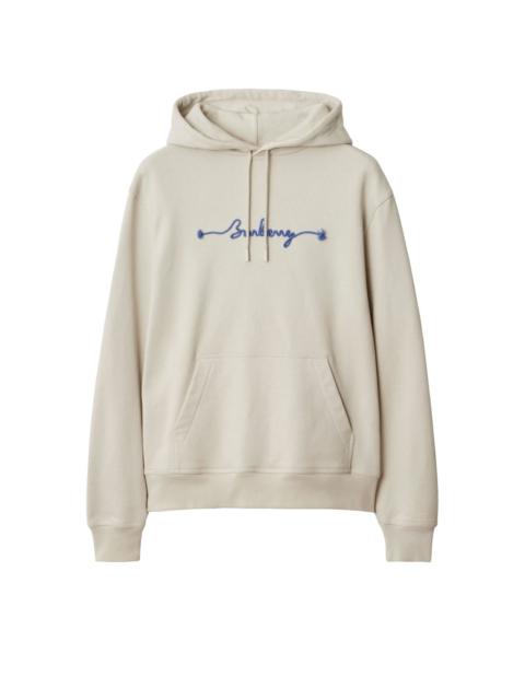 Burberry logo cotton hoodie