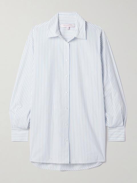 CAROLINA HERRERA Oversized Striped Cotton-poplin Shirt