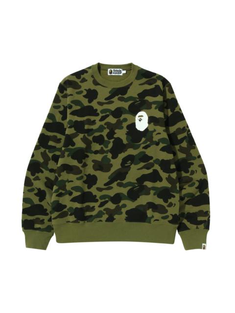 BAPE 1st Camo Ape Head Crewneck 'Green'