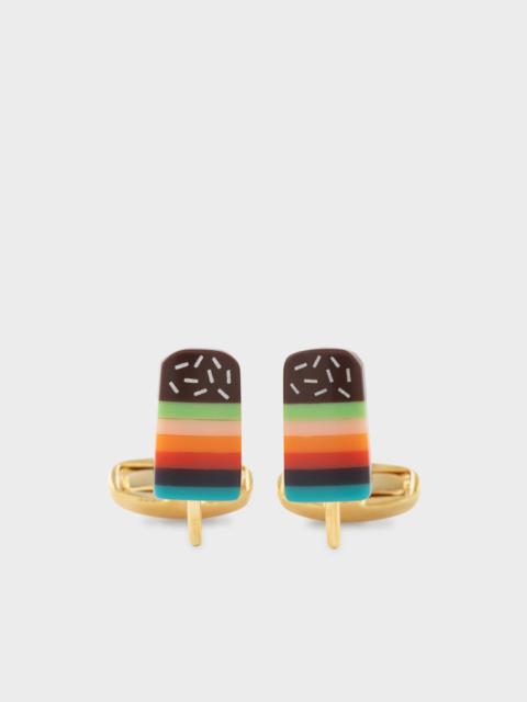 Paul Smith 'Artist Stripe Lolly' Cufflinks