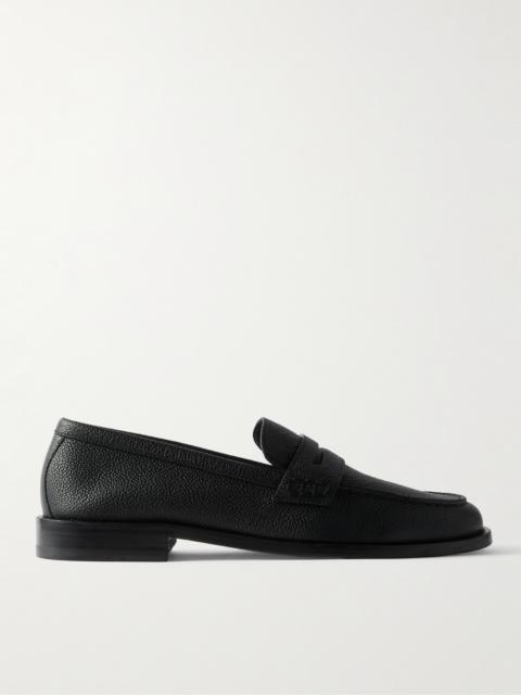 Manolo Blahnik Perry Full-Grain Leather Penny Loafers