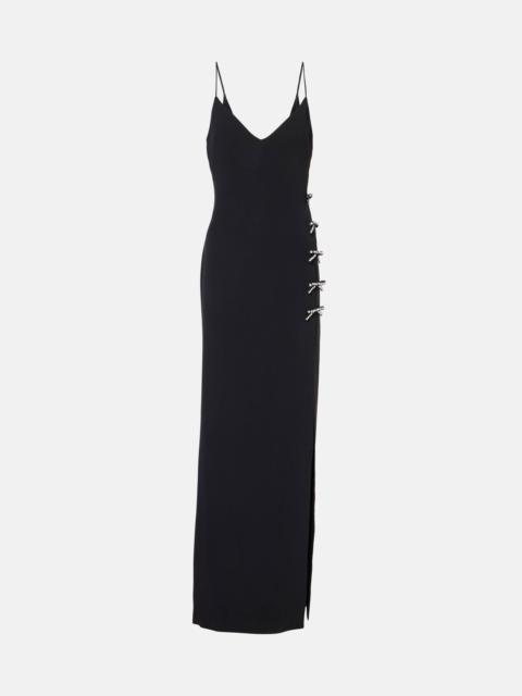 ELIE SAAB Embellished bow-detail cady gown