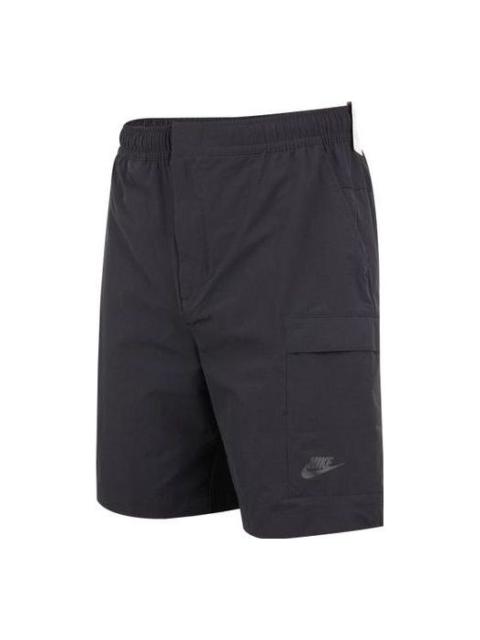 Nike Men's Nike Woven Solid Color Logo Sports Shorts Black DM6616-010