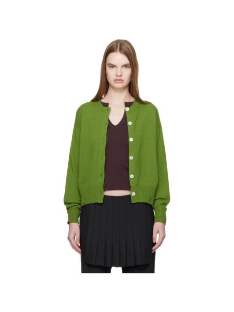 &DAUGHTER Green Ada Crewneck Cardigan