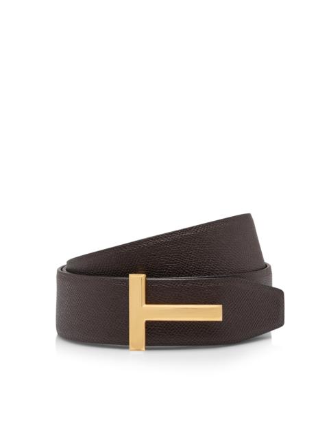 TOM FORD SMALL GRAIN LEATHER T 아이콘 벨트