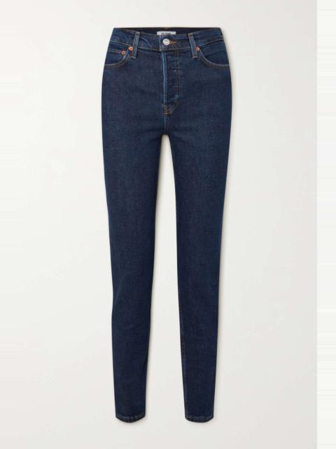 High-rise skinny jeans