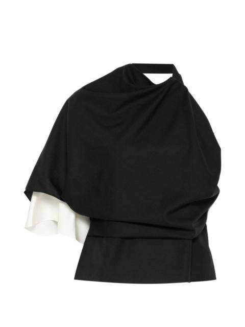 RÓHE draped one-shoulder top