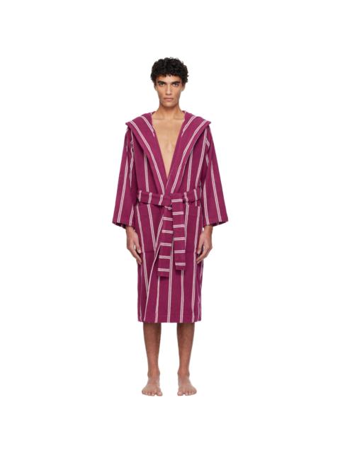 TEKLA Pink Terry Hooded Bathrobe