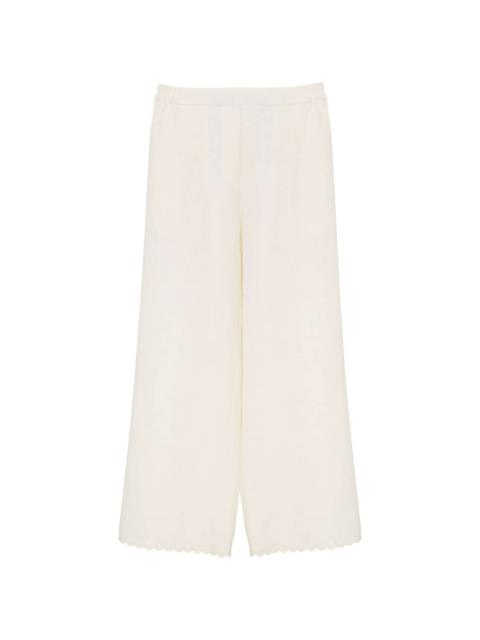 SLEEPER Sofia wide-leg linen trousers