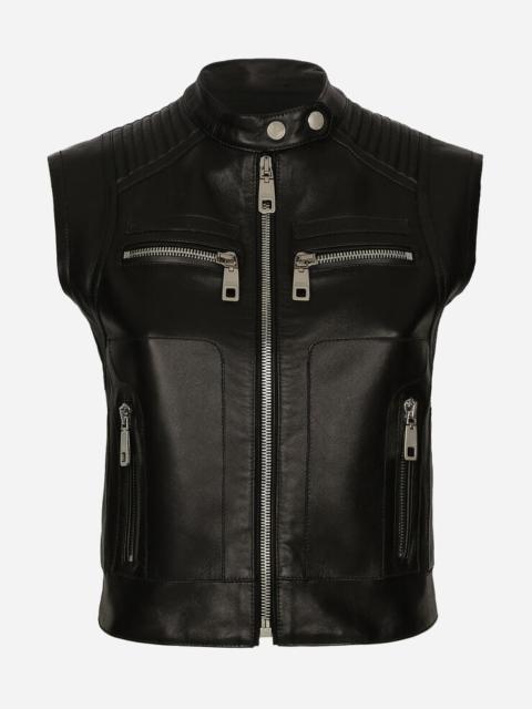 Dolce & Gabbana Zip-up leather vest