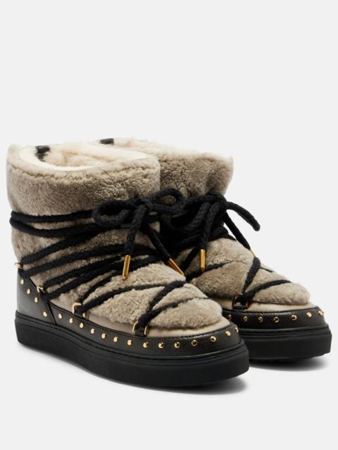 INUIKII Curly Rock studded shearling snow boots