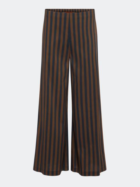 SIMONMILLER Toni Poplin Pant In Black/Choco Brown Stripe