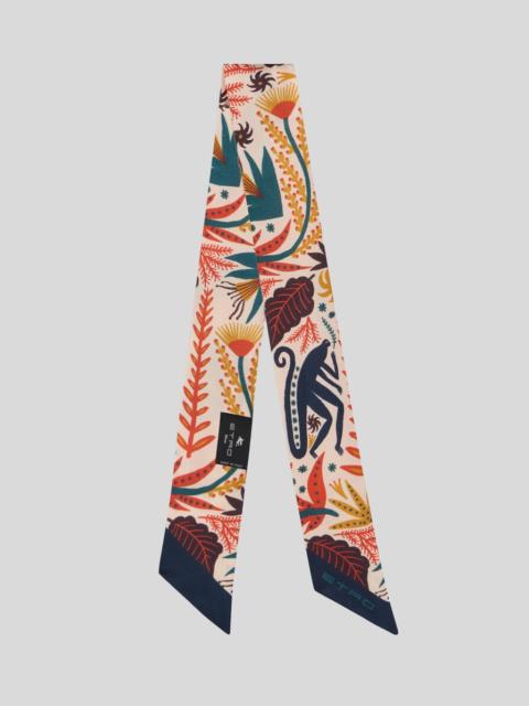 Etro ETRO X TABBY BOOTH SILK TWILL PAISLEYINA WITH PLACED PRINT