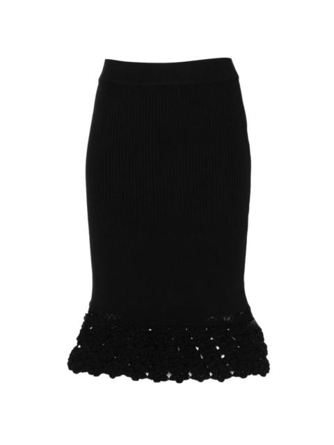 GANNI crochet midi skirt