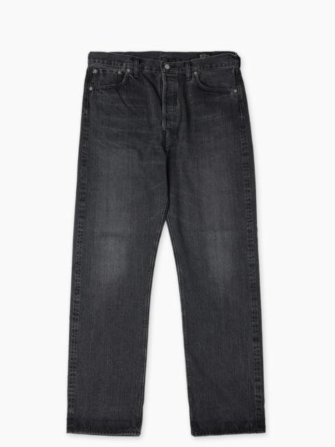 orSlow STANDARD FIT JEANS 105 BLACK DENIM SELVEDGE STONEWASHED