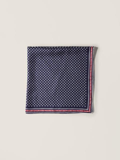 Miu Miu Printed silk scarf